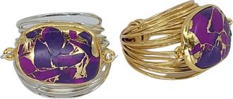 A Blonde and Her Bag Torrey Ring in Purple Mojave Copper - 14K Gold Fill/ Sterling Silver
