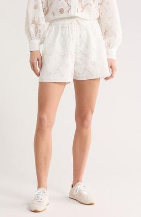 NSR Mesh Lace Shorts in White at Nordstrom Rack, Size X-Small