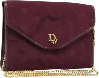 Dior Pre-owned Clutches, female, Red, Size: ONE SIZE Pre-owned Vintage Nylon Shoulder Bag