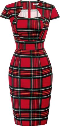 Grace Karin Grace Karin Womens 50s Vintage Pencil Dress Cap Sleeve Wiggle Dress CL7597 - - Small