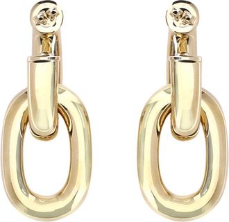 Paco Rabanne Womens Double Xl Link Earrings Gold Resin; Alluminio