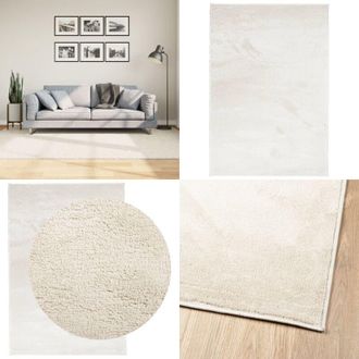 vidaXL Tappeto OVIEDO a Pelo Corto Beige 160x230 cm - Tappeto per casa - Tappeto per soggiorno