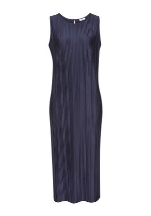 Lascana Plisseekleid LASCANA, Damen, Gr. 34, N-Gr, navy, Jersey, Obermaterial: 88% Polyester, 12% Elasthan, unifarben, figurumspielend ca. Mitte Wade, Rundhal