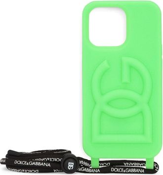 Dolce & Gabbana logo-embossed iPhone 13 Pro case - men - Polycarbonite/Thermoplastic Polyurethane (TPU) - One Size - Green