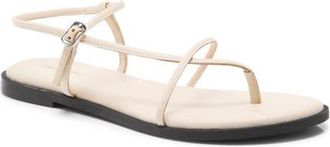 Free People Corsica Ankle Strap Sanal in Bone at Nordstrom, Size 7.5
