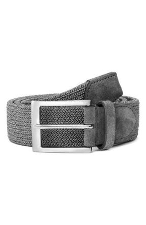 To Boot New York Woven Elastic Belt in Braided Elastic Grey at Nordstrom, Size 42