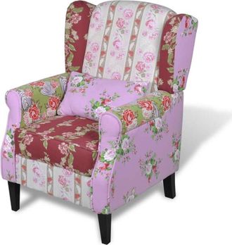 vidaXL Vidaxl - Sillón con diseño de retales de tela Patchwork