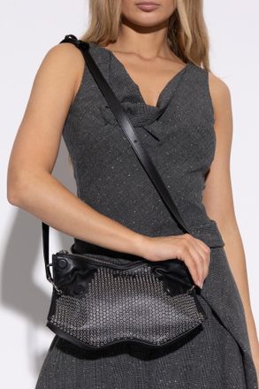 Alexander McQueen Shoulder Bag Manta, Womens, Silver