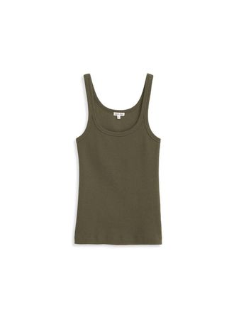 Alex Mill Womens 365 Ribbed Tank In Army Olive