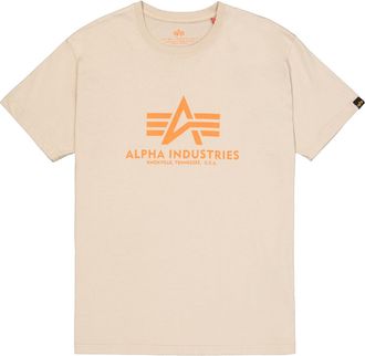 Alpha Industries T-Shirt ALPHA INDUSTRIES Basic T-Shirt BL, Herren, Gr. XXL, beige (organic beige), Obermaterial: 100% Baumwolle, Shirts T-Shirt