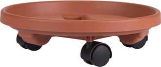 Bloem 12 Inch Round Planter Caddy With Wheels, Terra Cotta in Brown at Nordstrom