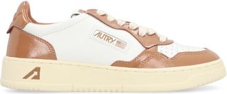 Autry Womens Sneakers Medalist Leather White-Brown Sugar Trainers White/brown