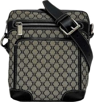 Celine Pre-owned Vintage Schoudertas - Dames - Vintage Schoudertas - Grijs - ONE Size - Leer - Vintage