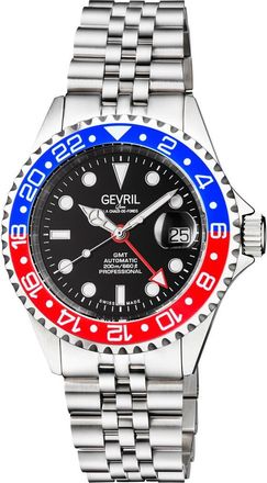 Gevril Group Mens Wall Street Ceramic Bezel Bracelet Watch, 43mm in Silver at Nordstrom Rack