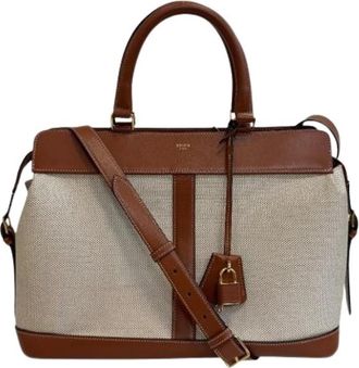 Celine Pre-owned Vintage Schoudertas - Dames - Vintage Handtas - Beige - ONE Size - Leer - Vintage