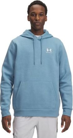 Under Armour Mens Icon Fleece Hoodie - Blue Smoke/White