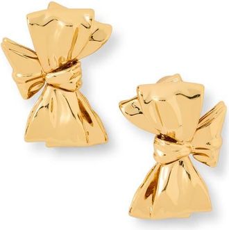 Jennifer Fisher Bow Clip-On Stud Earrings in Gold at Nordstrom