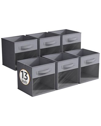 Sorbus 13In 6 Pack Collapsible Fabric Storage Bins