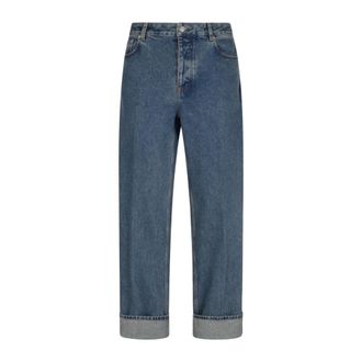 Valentino Straight Jeans, male, Blue, Size: W33 Denim 5-Pocket Jeans Medium Blue