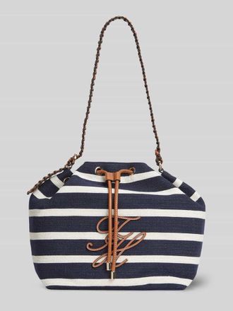 Tommy Hilfiger Beuteltasche aus Baumwoll-Mix in Dunkelblau, Gr&ouml;&szlig;e 1