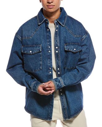Palm Angels Lw Monogram Denim Shirt