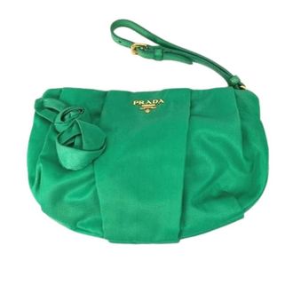 Prada Pre-owned Vintage Clutch Bag - Dames - Pre-owned - Groen - Maat: ONE Size Nylon