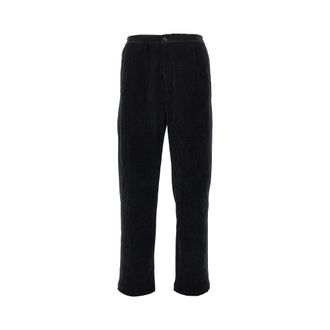 Emporio Armani Pantalones de chenilla acanalados - Trousers - Hombre - Negro - XL
