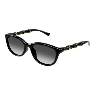 Gucci Zonnebril met bamboe-effect - Dames - Accessoires - Zwart - Maat: 54 MM