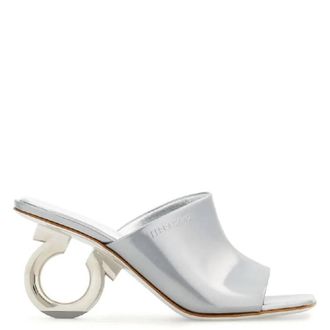 Ferragamo Gancini Elina Leather Sandals, Size 7.5 D