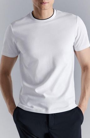 Mango Slim Fit Comfort Stretch T-Shirt in White at Nordstrom, Size X-Large