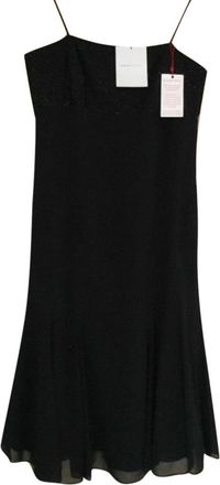 Amanda Wakeley black chiffon cocktail dress Size M