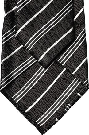 Dolce & Gabbana Striped Silk Necktie - Black