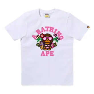 A Bathing Ape (WMNS) A Bathing Ape Lisa College Summer T-Shirt White 2M20-210-303-WHT