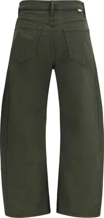 Mother Womens The Half Pipe Flood Jeans Forest Night Cotton; Elastane