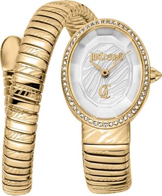 Just Cavalli Womens JC1L353M0025 Ladies Signature Snake Velina Watch - Gold