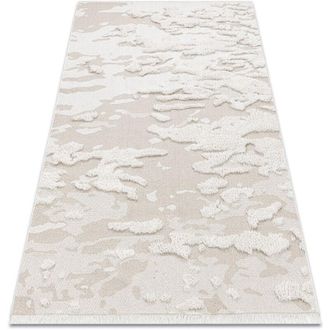 RugsX Rugsx - Carpet eco sisal moroc 22331 Abstraction boho fringe - structural beige / cream beige 175x270 cm