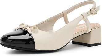 Clarks Iridessa Sling High Womens Heels Cream Leather : 8.5 B - Medium