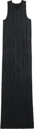 Pleats Please Issey Miyake fitted midi dress - Nero