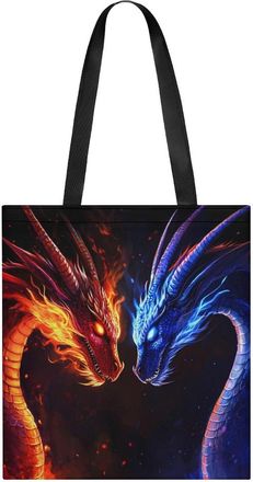 Generic Ice And Fire Dragon Tote Bag for Women Men Shoulder Bags Purses Pouch Handbags