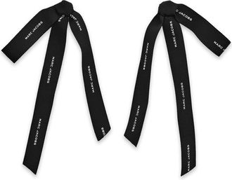 Marc Jacobs The Ribbon Logo-print Grosgrain Earrings