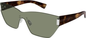 Saint Laurent Zonnebril SL 755 - Dames - Zonnebrillen - Groen - ONE Size - Nylon - Accessoires