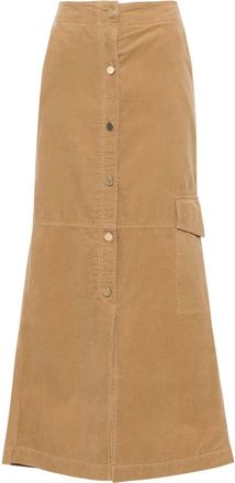 Dorothee Schumacher corduroy cargo midi skirt - Brown