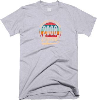 Generic 18th Birthday T Shirt 18 Years of Being Awesome Legend Born in 2007 Funny Joke Gift Tee Top (UK, Alpha, M, Regular, Regular, Grey)