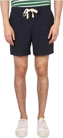 Howlin Textured Shorts met Trekkoord - Heren - Bermuda - Blauw - L - Korte Broeken