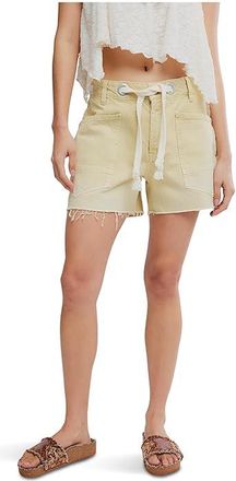 Free People We The Free Moxie Barrel Shorts Womens Shorts Whipped Butter : 32 29, Cotton