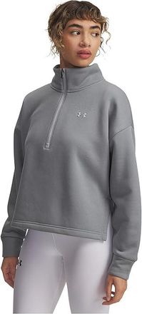 Under Armour Armour Fleece 1/2 Zip Womens Sweatshirt Mod Gray Full Heather/Mod Gray : LG (US 12-14), Polyester