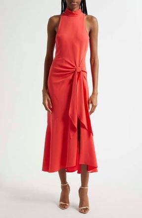 Cinq &agrave; Sept Rori Sleeveless High-Low Crepe Dress in Cherry Lemon at Nordstrom Rack, Size 14