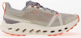 On Womens Cloudsurfer Trail Running Shoes In Fossil/ivory