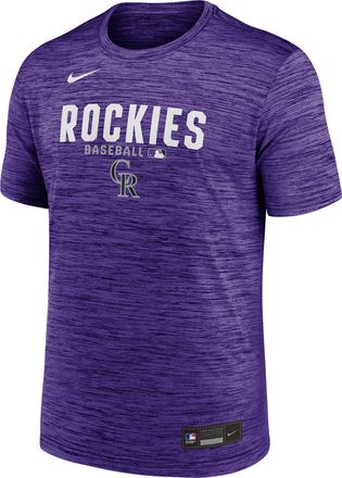 Nike Colorado Rockies Authentic Collection Nike Mens Dri-FIT MLB T-Shirt in Purple | 02ER51LDNV-RMG
