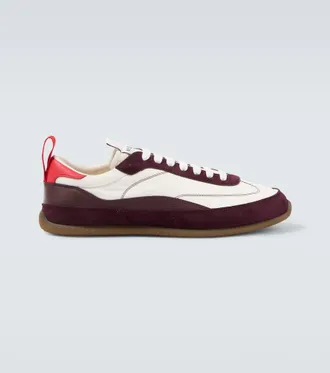 Alexander McQueen EC1 suede-trimmed leather sneakers